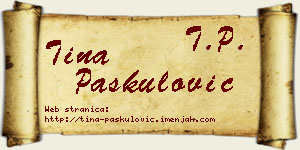 Tina Paskulović vizit kartica